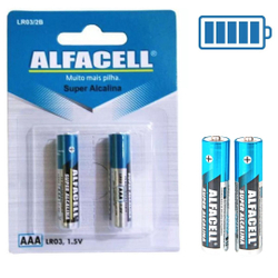 Pilha alcalina alfacell aaa palito cartela C/2 1.5V LR03 é boa?