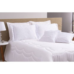 Colcha Edredom para Cama Queen Size com Bordado em Renda 230 fios Super Macio e Confortavel Branco Menor preço em Colcha Edredom para Cama Queen Size com Bordado em Renda 230 fios Super Macio e Confortavel Branco