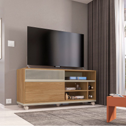 Rack Bancada para TV até 50 Slide Sala de Estar Off White Buriti Caemmun é boa?