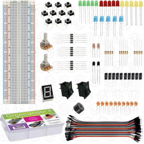 Kit Componentes Eletronicos Protoboard E Caixa Organizadora No Shoptime