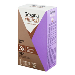 Desodorante Rexona Clinical Women Extra Dry Creme 48g Menor preço em Desodorante Rexona Clinical Women Extra Dry Creme 48g