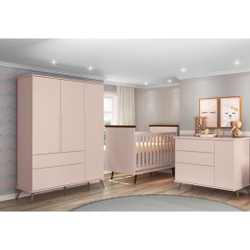 Quarto Infantil Bebê Rêtro Melinda com Berço 3 Peças Rôse Phoenix Baby é boa?