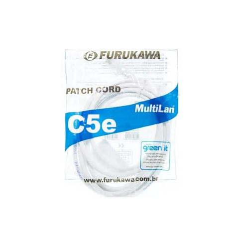 Patch Cord Furukawa Multilan Cat5E 1,50 Mts Branco 35103502 no Shoptime
