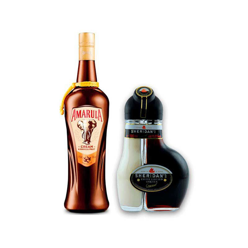 Licor Amarula 750ml + Licor Sheridans 700 Ml no Shoptime