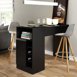 Bancada Ilha de Cozinha 140 cm Adega 01 Porta Preta tx MDP/15mm 0535 - menu é boa?