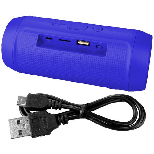 Caixa De Som Bluetooth W Port Til Stereo R Dio Fm Resistente Gua Azul Mini No Shoptime