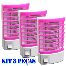 Mata mosquito e pernilongo LED uv kit 3 peças rosa CBRN08612 é boa?