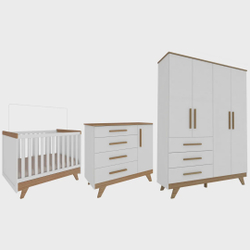 Quarto Bebê Retrô Completo com Guarda Roupa 4 Portas Berço Mini Cama Cômoda 4 Gavetas Móveis Peroba Menor preço em Quarto Bebê Retrô Completo com Guarda Roupa 4 Portas Berço Mini Cama Cômoda 4 Gavetas Móveis Peroba