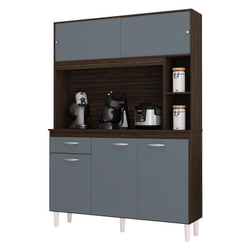 Cozinha Kit Duda 120 cm Chocolate Cinza Platinum – Poquema é boa?