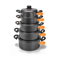 Conjunto de Panelas Caçarolas Leve Craqueado 5 Peças Preto Alumínio é boa?