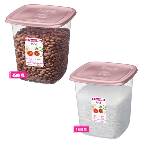 Conjunto Potes Sanremo Para Mantimentos Alimentos Arroz Feij O Multiuso No Shoptime