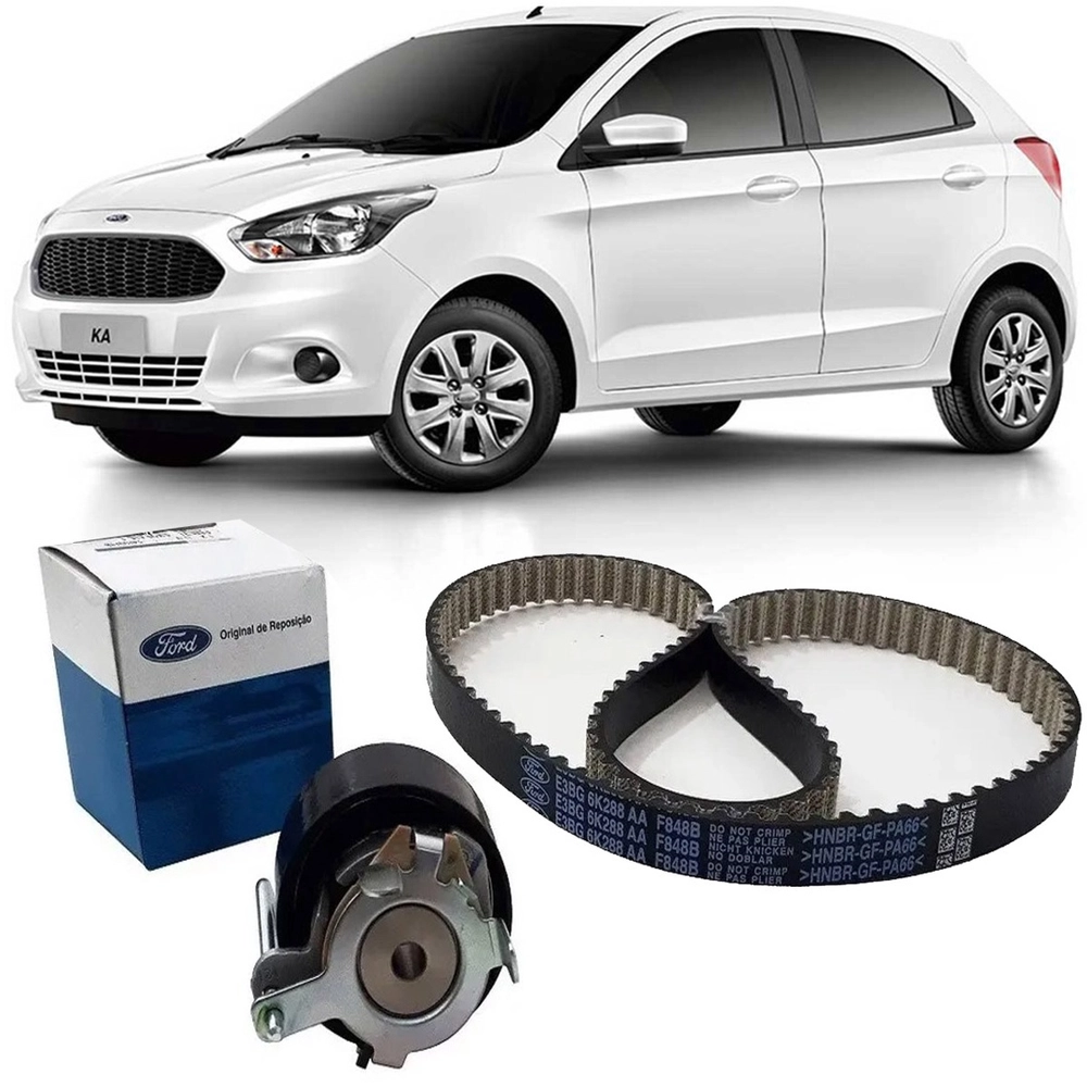 Kit correia dentada tensor original ford ka 1 0 3 cilindros 2014 2015