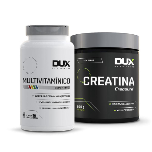 Creatina Creapure Dux 300g Multivitamínico 90 Caps No Shoptime