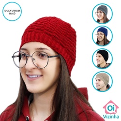 Touca de Frio Gorro em Tricô de Lã para o Inverno Menor preço em Touca de Frio Gorro em Tricô de Lã para o Inverno
