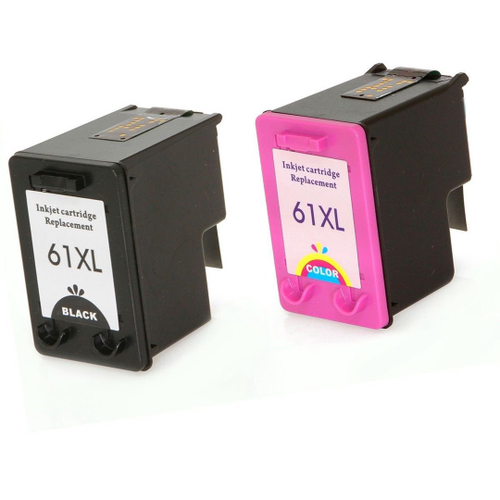 Kit Cartucho De Tinta Compativel Hp 61xl 61 Preto 12ml Colorido 13ml Deskjet 1000 J110 1050 1051 1010 50 2500 2540 No Shoptime