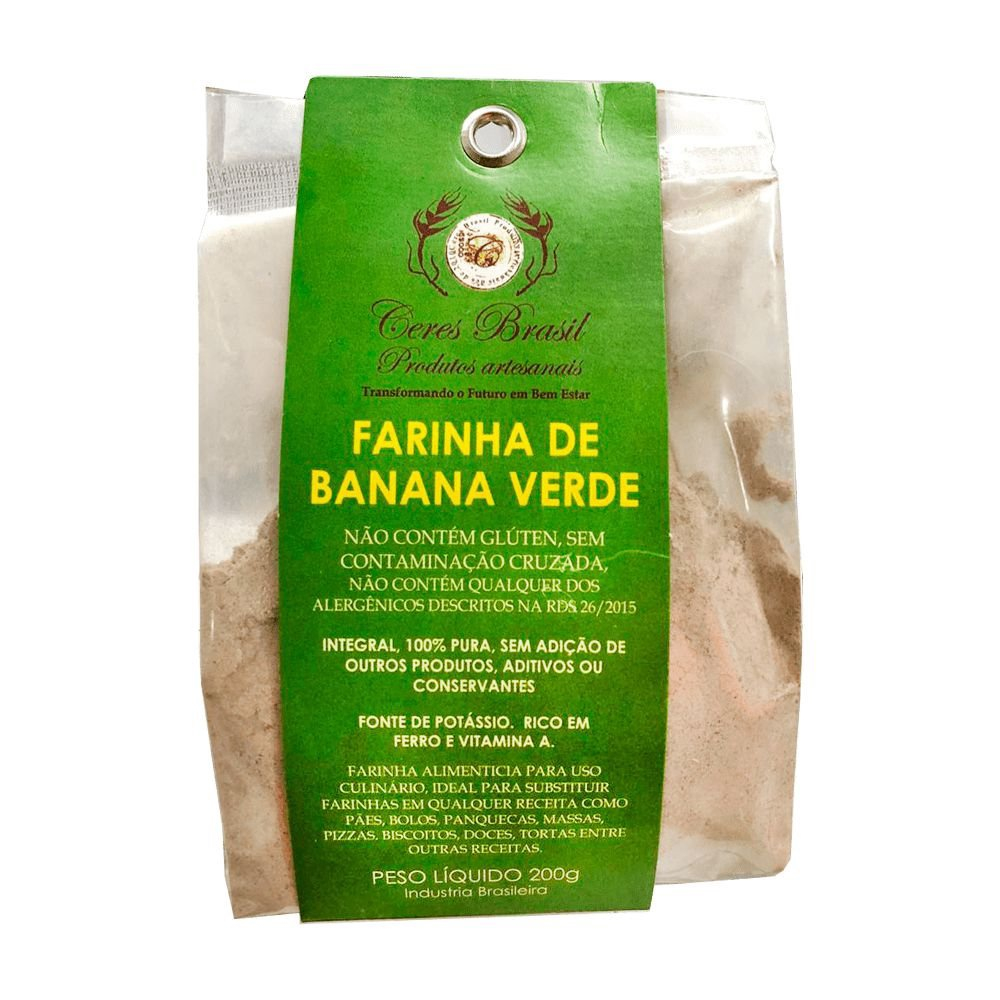 Farinha de Banana Verde Sem Glúten Ceres Brasil 200g Val 311222 no Shoptime