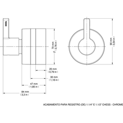 Acabamento Para Registro Deca e Similares 1.1/4'' e 1.1/2'' Chess 00666706 - Docol é boa?
