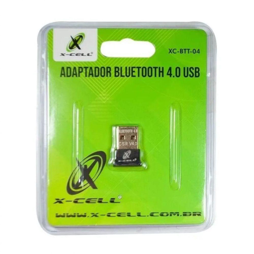 Adaptador bluetooth usb 4 0 xc btt 04 at 20m x cell no shoptime