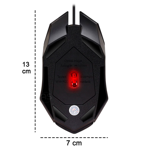 Mouse Para Jogos Com Fio Usb 1200dpi Gamer Pc Notebook NFe no Shoptime