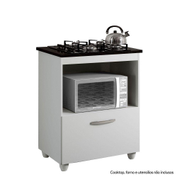 Balcão Salvia Para Cooktop 4 Bocas Branco - Kaiki Móveis é boa?