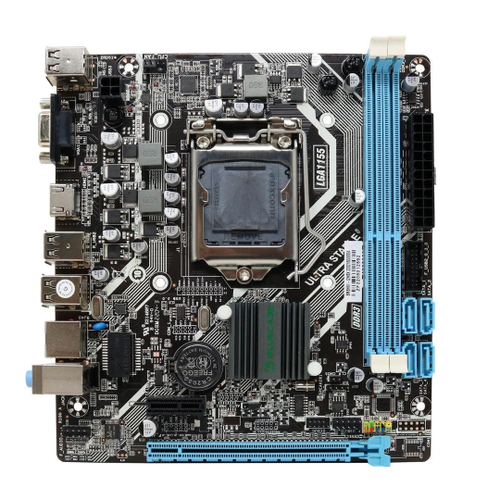 Placa m e bmbh61 i2h ddr3 1155p rede 10 100 bluecase 16gb vga