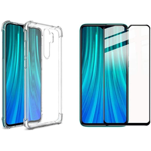 Capa Anti Shock Antiqueda Xiaomi Redmi Note 8 Pro Película 3d Vidro