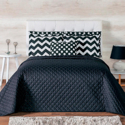 Cobre Leito Queen Chevron 7 Peças Preto – Casaborda é boa?
