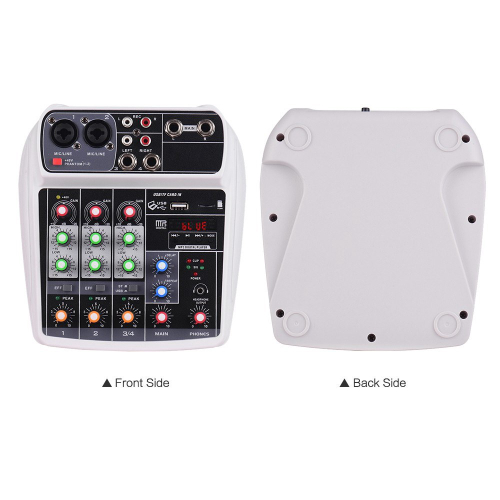AI4 Compact Mixer Mixer de Áudio Digital 4 Canais bt MP3 Entrada USB + 48V Phantom Power para