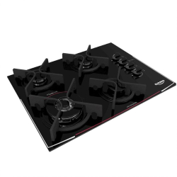 Cooktop Dako Glass 4 Bocas Tripla Chama Grades Em Aço Fundido Preto Bvolt é boa?