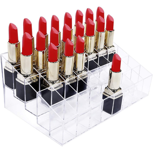 36 Stand Lipstick Holder, Clear Acrylic Lip Gloss Lipstick Holder Case