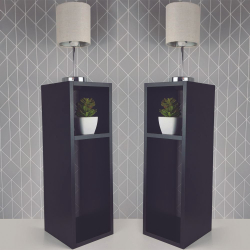 Conjunto Mesa De Cabeceira Pequena 20x20x60cm Preto Quarto Sala é boa?