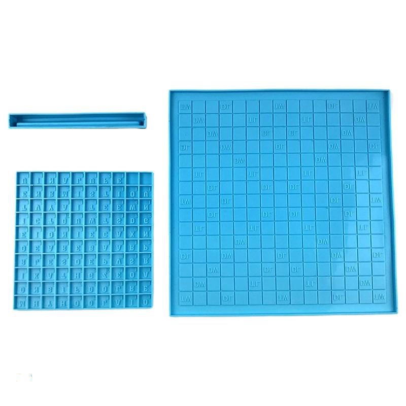 Molde de silicone para escrita de alfabeto inglês para mesa de