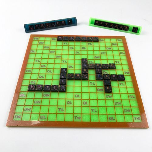 Molde de silicone para escrita de alfabeto inglês para mesa de