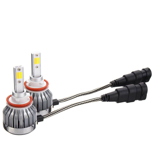 Pcs W Lm H Cob Led Kit De Lampadas De Farol De Carro Luzes Dianteiras De Carro Lampadas