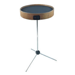 Mesa de Apoio - Lateral com Entrada USB em Couro e Madeira Naturais e Aço Inox é boa?