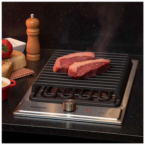 Cooktop Eletrico Inox Barbecue Churrasqueira Com Grelha 220V no Shoptime
