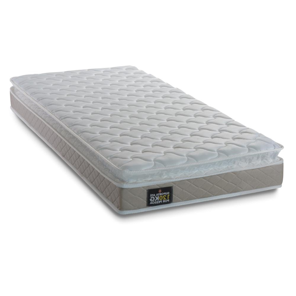 Colch O Solteiro Espuma D Millenium X X Cm Bege Branco C Pillow Top Bege No Shoptime