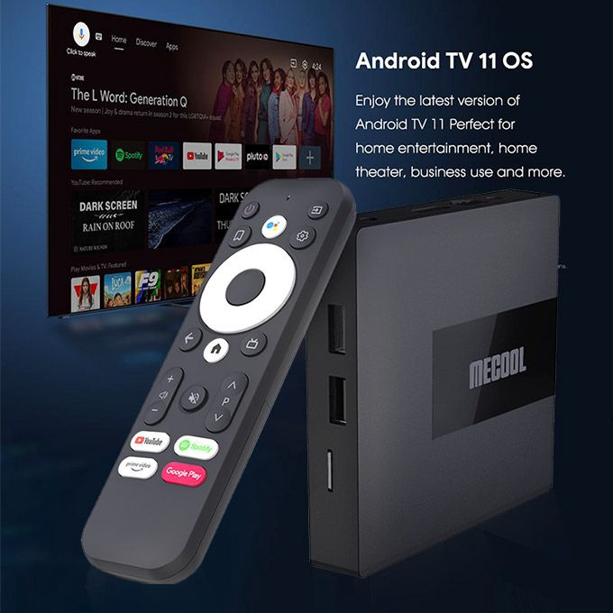 Mecool KM7 TV box Android 11 atv Google DDR4 Androidtv 5G WiFi Youtube 4K Netflix Set Top Box