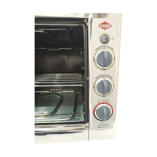 Forno Elétrico Porta De Vidro 46 Litros Luxo Inox Advanced 220v Layr No ...