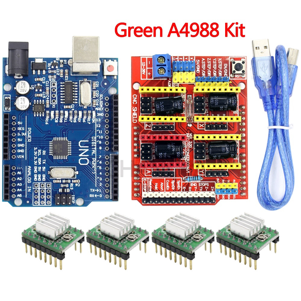 Cnc Placa De Expansão Escudo V3.0 + Com usb Para Arduino uno R3 + 4 Pcs ...