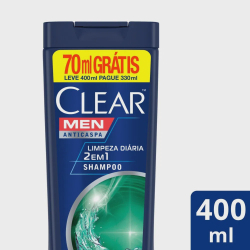 Shampoo Anticaspa Clear Men Limpeza Diária 2 Em 1 400ml é boa?