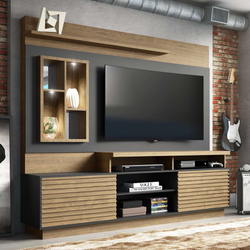 Estante Home para TV 65 Polegadas Eldorado Avelã Preto é boa?