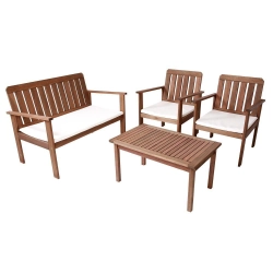 Conjunto Santurini Sofá 2 Poltronas e Mesa Entalharte 80.5 é boa?