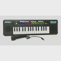 PIANO TECLADO INFANTIL MICROFONE BANQUINHO MC421P : :  Brinquedos e Jogos