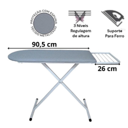 Mesa Tabua Passar Roupa 3 Nivel de Altura Extra Forte + Porta Ferro Promoção é boa?