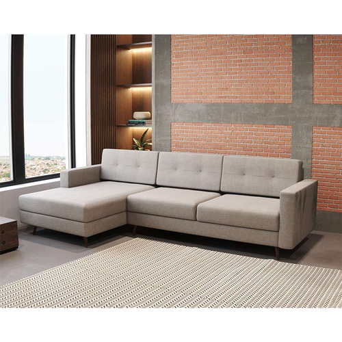 Sofa Chaise 3 Lugares com Preços Incríveis no Shoptime