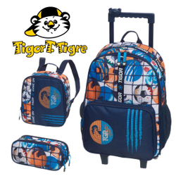 Kit Escolar Original Tigor T. Tigre Craque Do Esporte - Mochila Mala Com Rodinhas + Lancheira + Estojo Duplo- Lançamento é boa?