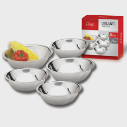 Conjunto De Bowls Em Inox 5 Peças Class Home é boa?