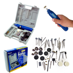Mini Micro Retifica Elétrica Bivolt 60 Acessórios p/ Metal Madeira Plástico Joia Vidro Objetos s/ Fio Maleta é boa?