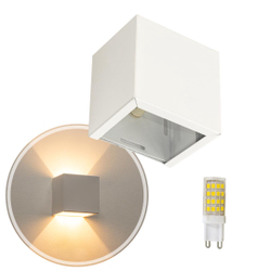 Arandela 2 Fachos Slim Branca + LED G9 5W 3000K Luminária Externa ou Interna St397 é boa?